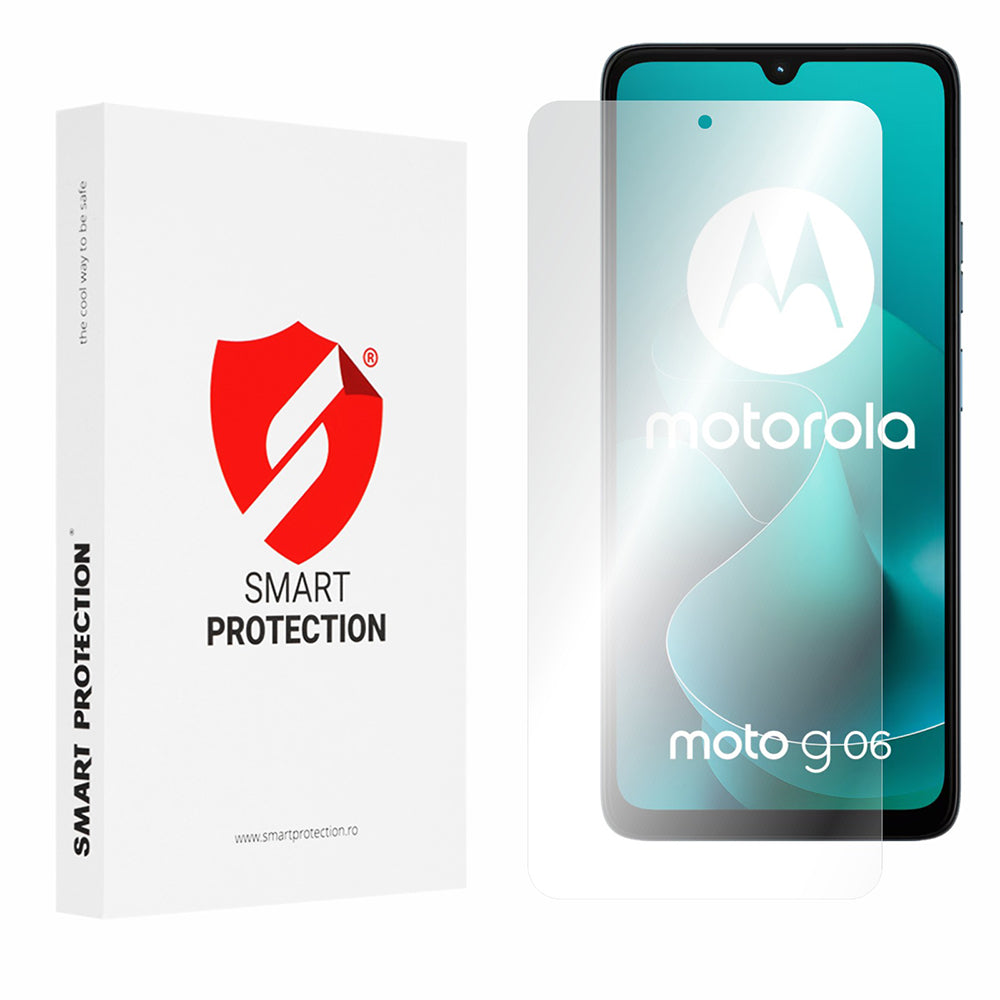 Pellicola protettiva Schermo Smart Protection Premium Classic per Motorola Moto G06 Power / G06, Plastica, Full Glue, Set 2 pezzi