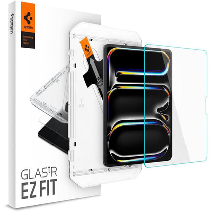 Pellicola Protettiva Schermo Spigen GlastR EZ FIT per Apple iPad Pro 13 (2024), Vetro Temperato, Full Glue AGL07793