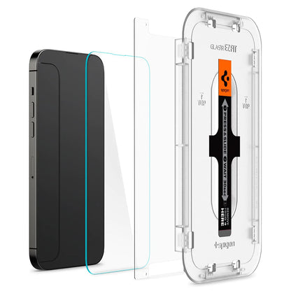 Pellicola protettiva Schermo Spigen GlastR EZ FIT per Apple iPhone 14 Pro, Vetro Temperato, Full Glue, Set 2 pezzi