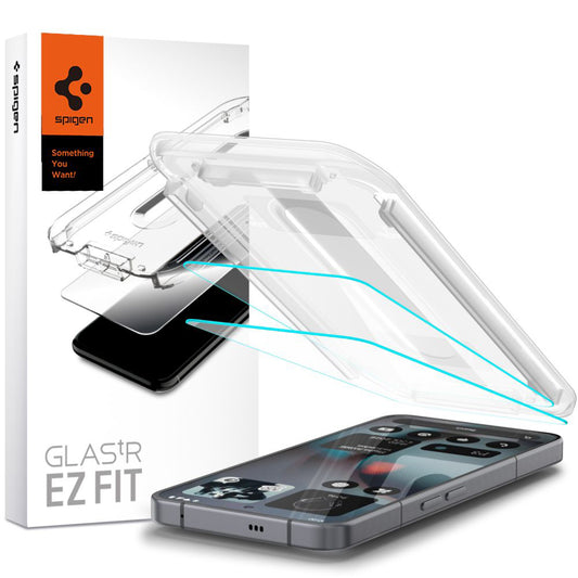 Pellicola Protettiva Schermo Spigen GlastR EZ FIT per Nothing Phone (3), Vetro Temperato, Full Glue, Set 2 pezzi AGL10165