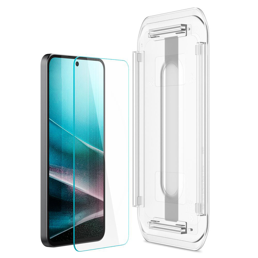 Pellicola protettiva per schermo Spigen GlastR EZ FIT per Samsung Galaxy A36 A366, Vetro temperato, Full Glue, Set 2 pezzi AGL09202