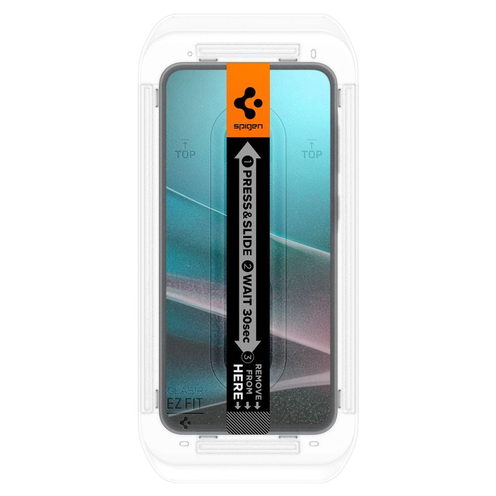 Pellicola protettiva per schermo Spigen GlastR EZ FIT per Samsung Galaxy A36 A366, Vetro temperato, Full Glue, Set 2 pezzi AGL09202