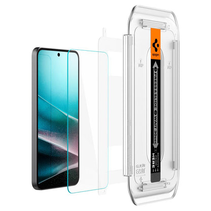 Pellicola protettiva per schermo Spigen GlastR EZ FIT per Samsung Galaxy A36 A366, Vetro temperato, Full Glue, Set 2 pezzi AGL09202