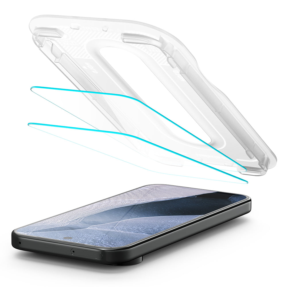 Pellicola protettiva per schermo Spigen GlastR EZ FIT Pro per Google Pixel 11 Pro / 11, Vetro temperato, Full Glue, Set 2 pezzi AGL11480
