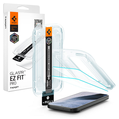 Pellicola protettiva per schermo Spigen GlastR EZ FIT Pro per Google Pixel 11 Pro XL, Vetro temperato, Full Glue, Set 2 pezzi AGL11485