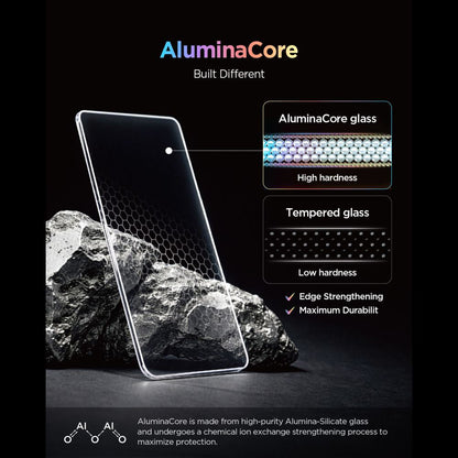 Pellicola protettiva per schermo Spigen GlastR EZ FIT Pro per Nothing Phone (4a), Vetro temperato, Full Glue, Set 2 pezzi AGL11682