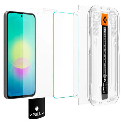 Pellicola protettiva per schermo Spigen GlastR EZ FIT Pro per Samsung Galaxy A27 5G, Vetro temperato, Colla completa, Set 2 pezzi AGL11809