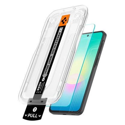 Pellicola protettiva per schermo Spigen GlastR EZ FIT Pro per Samsung Galaxy A27 5G, Vetro temperato, Colla completa, Set 2 pezzi AGL11809
