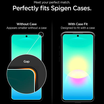Pellicola protettiva per schermo Spigen GlastR EZ FIT Pro per Samsung Galaxy A27 5G, Vetro temperato, Colla completa, Set 2 pezzi AGL11809