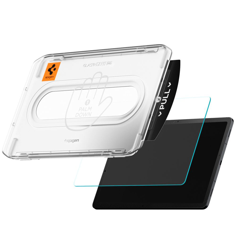 Pellicola Protettiva Schermo Spigen GlastR EZ FIT Pro per Samsung Galaxy Tab S11, Vetro Temperato, Full Glue AGL10198