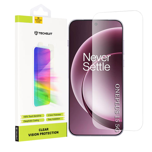 Pellicola protettiva Schermo Techsuit Clear Vision per OnePlus 15, Vetro Temperato, Full Glue