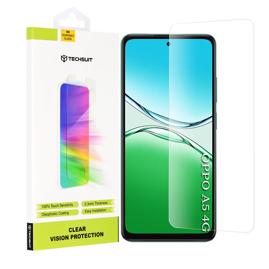 Pellicola protettiva per schermo Techsuit Clear Vision per Oppo A5 4G, vetro temperato, Full Glue
