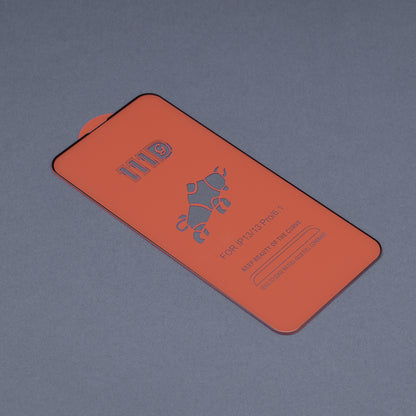 Pellicola protettiva per schermo Techsuit M2 per Apple iPhone 17e / 16e / 14 / 13 Pro, Vetro temperato, Full Glue, 111D, Nero