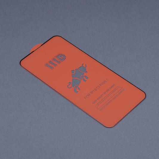 Pellicola protettiva per schermo Techsuit M2 per Apple iPhone 17e / 16e / 14 / 13 Pro, Vetro temperato, Full Glue, 111D, Nero