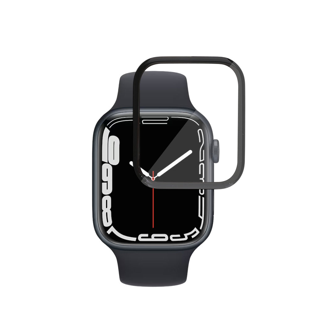 Pellicola protettiva Schermo Techsuit Nano Flex per Apple Watch Series 9 / 8 / 7 41mm, Plastica, Set 2 pezzi, Nera