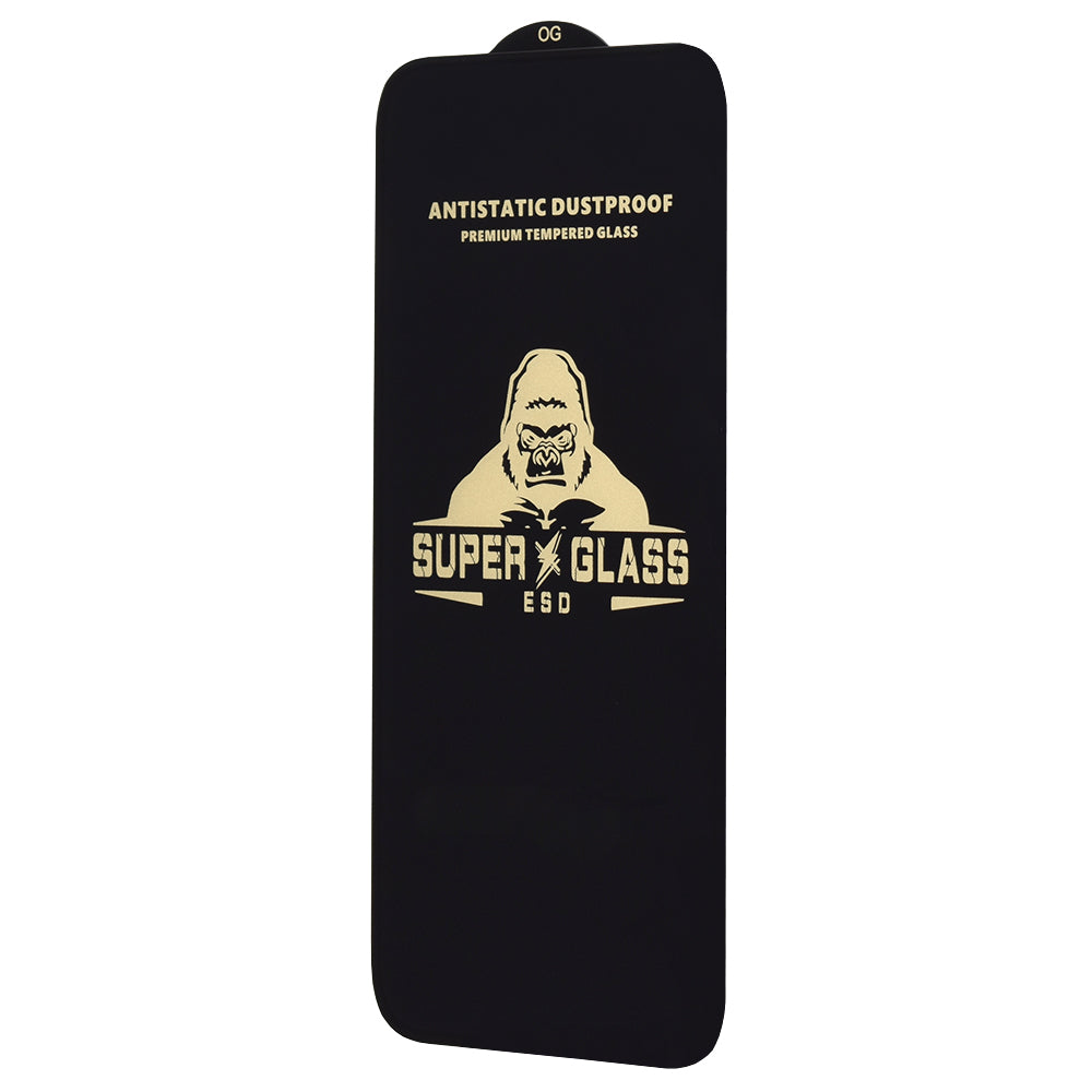 Pellicola protettiva per schermo Techsuit per Apple iPhone 14 Pro, Vetro temperato, Full Glue, Nero