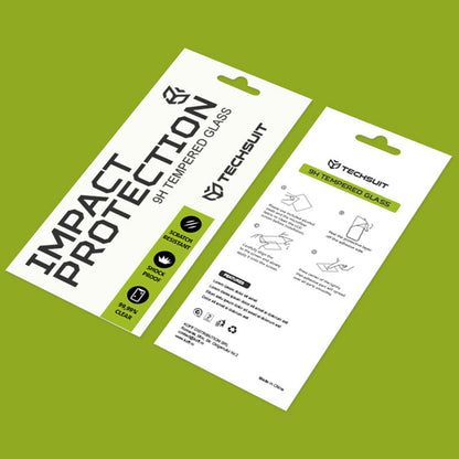 Pellicola protettiva Techsuit per Apple iPhone 17 Pro, Vetro Temperato, Full Glue, 111D, Nera