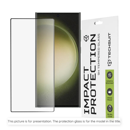 Pellicola protettiva per schermo Techsuit per Google Pixel 11 Pro XL, Vetro temperato, Full Glue, 111D, Nero
