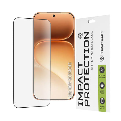 Pellicola Protettiva per Schermo Techsuit per Honor 600 Pro / 600, Vetro Temperato, Full Glue, 111D, Nero