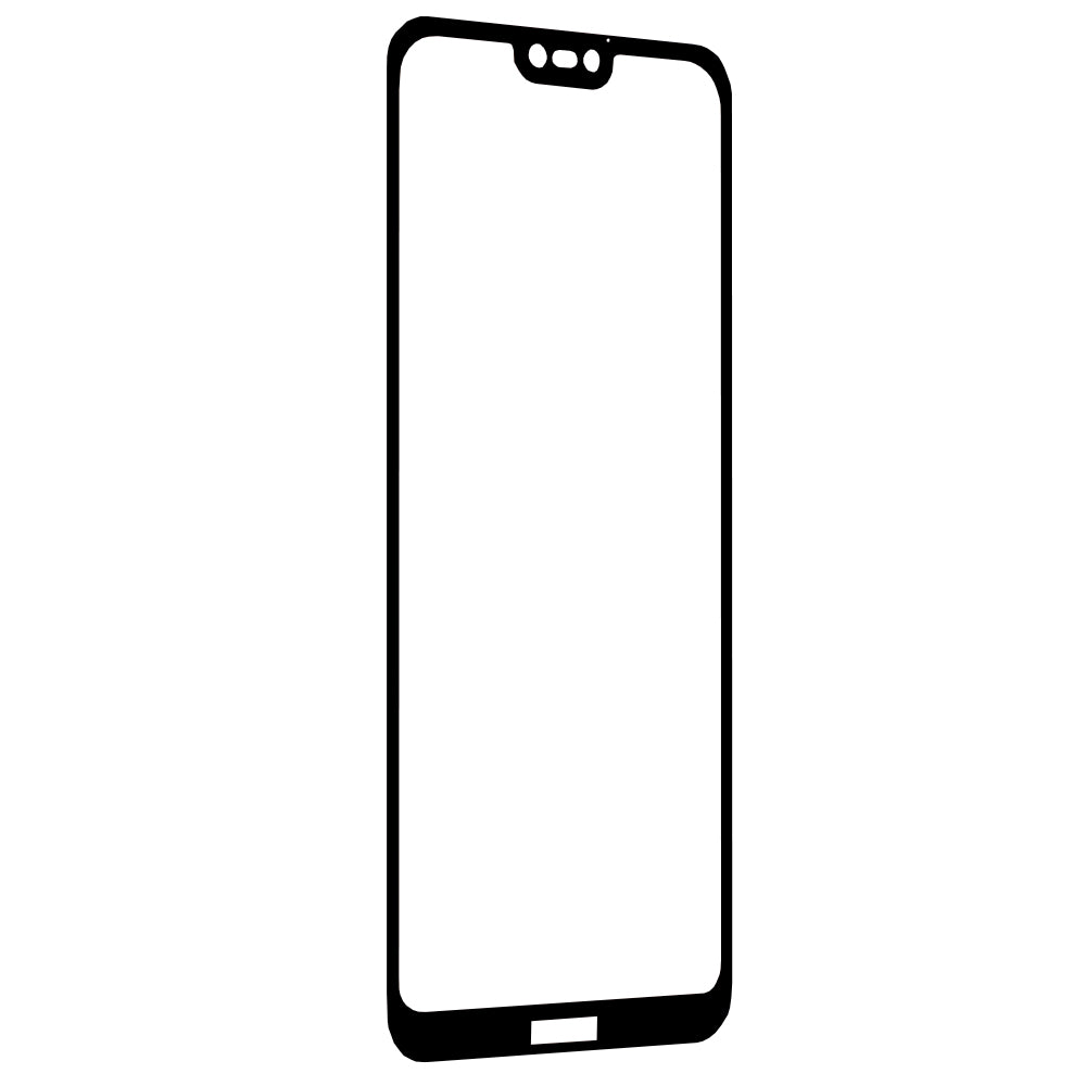 Pellicola protettiva per schermo Techsuit per Huawei P20 Lite, Vetro temperato, Full Glue, 111D, Nero