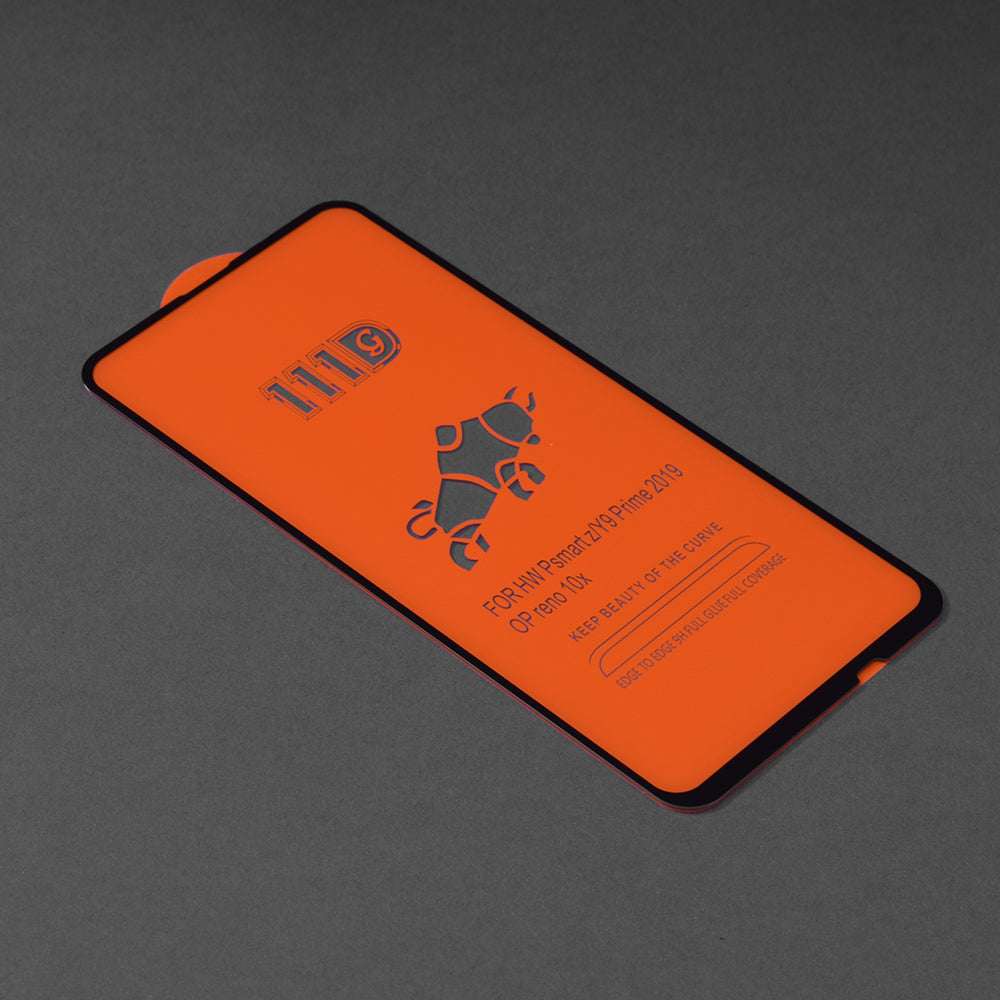 Pellicola Protettiva per Schermo Techsuit per Huawei Y9 Prime (2019) / P Smart Z, Vetro Temperato, Full Glue, 111D, Nero