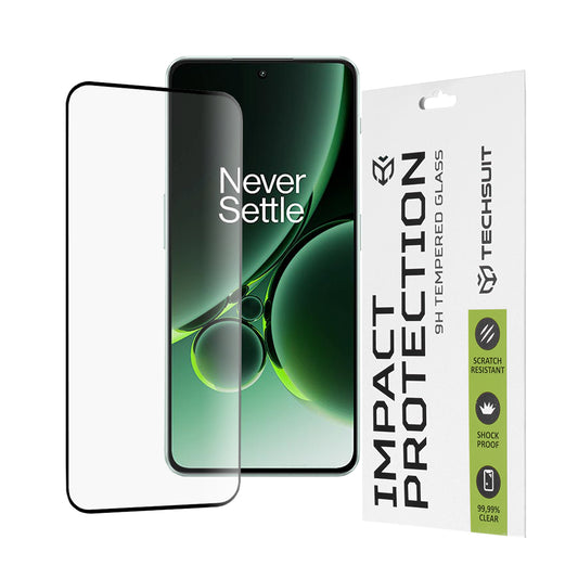 Pellicola protettiva per schermo Techsuit per OnePlus Nord 3, Vetro temperato, Full Glue, 111D, Nero