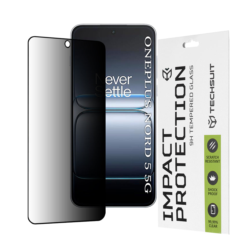 Pellicola protettiva schermo Techsuit per OnePlus Nord 5, Vetro Temperato, Full Glue, 111D