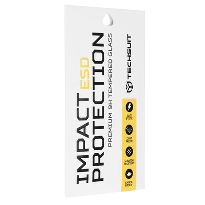 Techsuit Screen Protector Film for Oppo A5 4G / A5 5G, Tempered Glass, Full Glue, Black