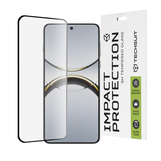 Pellicola protettiva per schermo Techsuit per Oppo Find X8 Pro, Vetro Temperato, Full Glue, 111D, Nero
