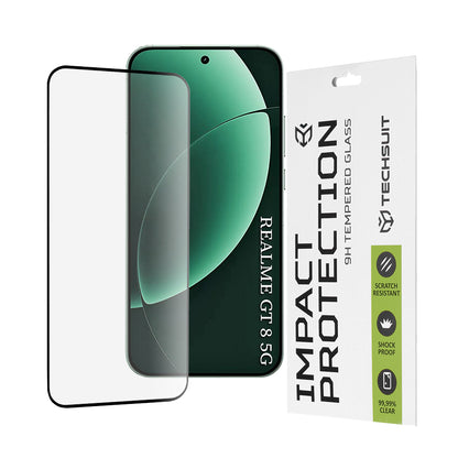 Pellicola protettiva per schermo Techsuit per Realme GT 8 Pro, Vetro Temperato, 111D, Nera