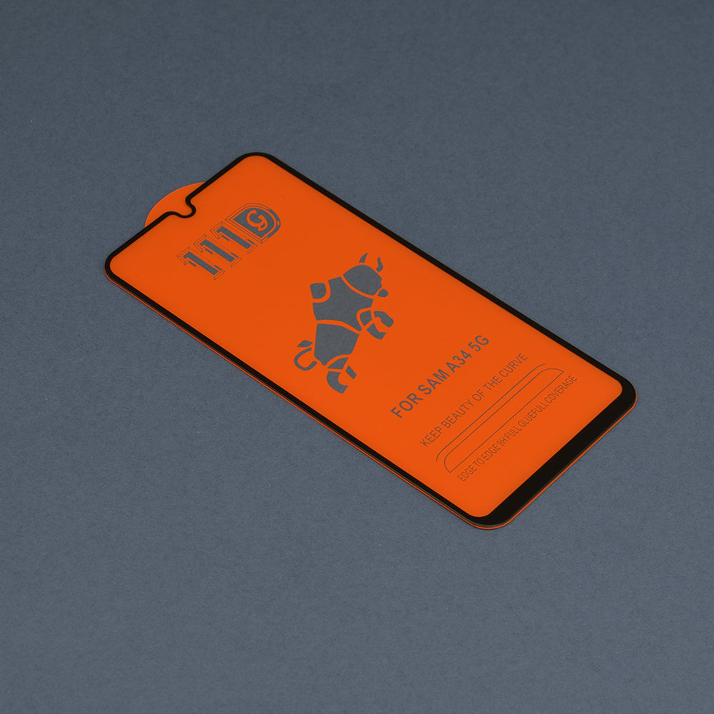 Pellicola protettiva per schermo Techsuit per Samsung Galaxy A34 A346, Vetro temperato, Full Glue, 111D, Nero