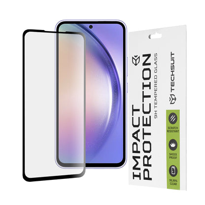 Pellicola protettiva per schermo Techsuit per Samsung Galaxy A54 A546, Vetro temperato, Full Glue, 111D, Nero