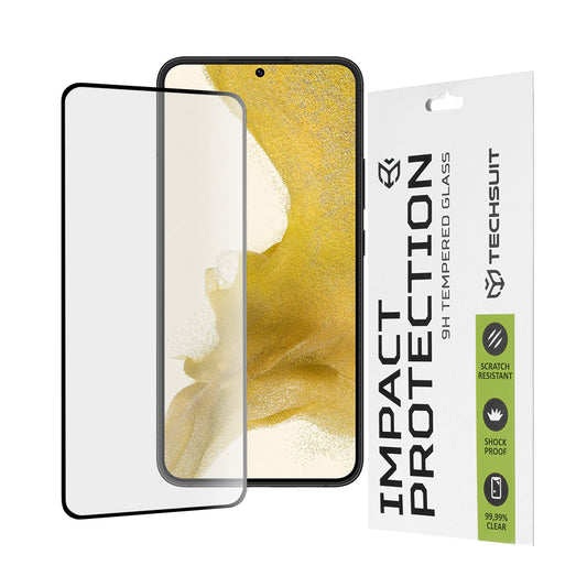 Pellicola protettiva per schermo Techsuit per Samsung Galaxy S23+ S916 / S22+ 5G S906, Vetro temperato, Full Glue, 111D, Nero