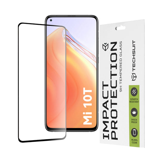 Pellicola protettiva per schermo Techsuit per Xiaomi Mi 10T 5G / 10T Pro 5G, Vetro Temperato, Full Glue, 111D, Nero