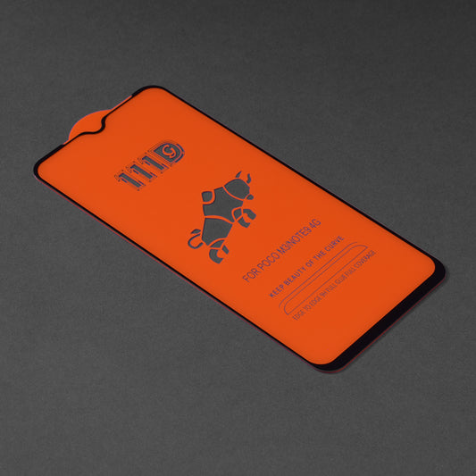 Pellicola protettiva per schermo Techsuit per Xiaomi Redmi 9 Power / 9T / Poco M3, Vetro temperato, Full Glue, 111D, Nero