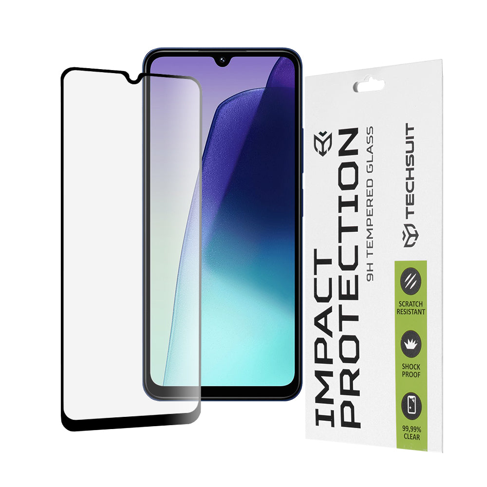 Pellicola Protettiva per Schermo Techsuit per Xiaomi Redmi A5 4G (Regionale) / 14C / Poco C75, Vetro Temperato, Full Glue, 111D, Nera