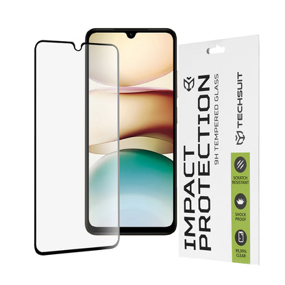 Pellicola Protettiva Schermo Techsuit per Xiaomi Redmi A5 4G (Standard), Vetro Temperato, Full Glue, 111D, Nero