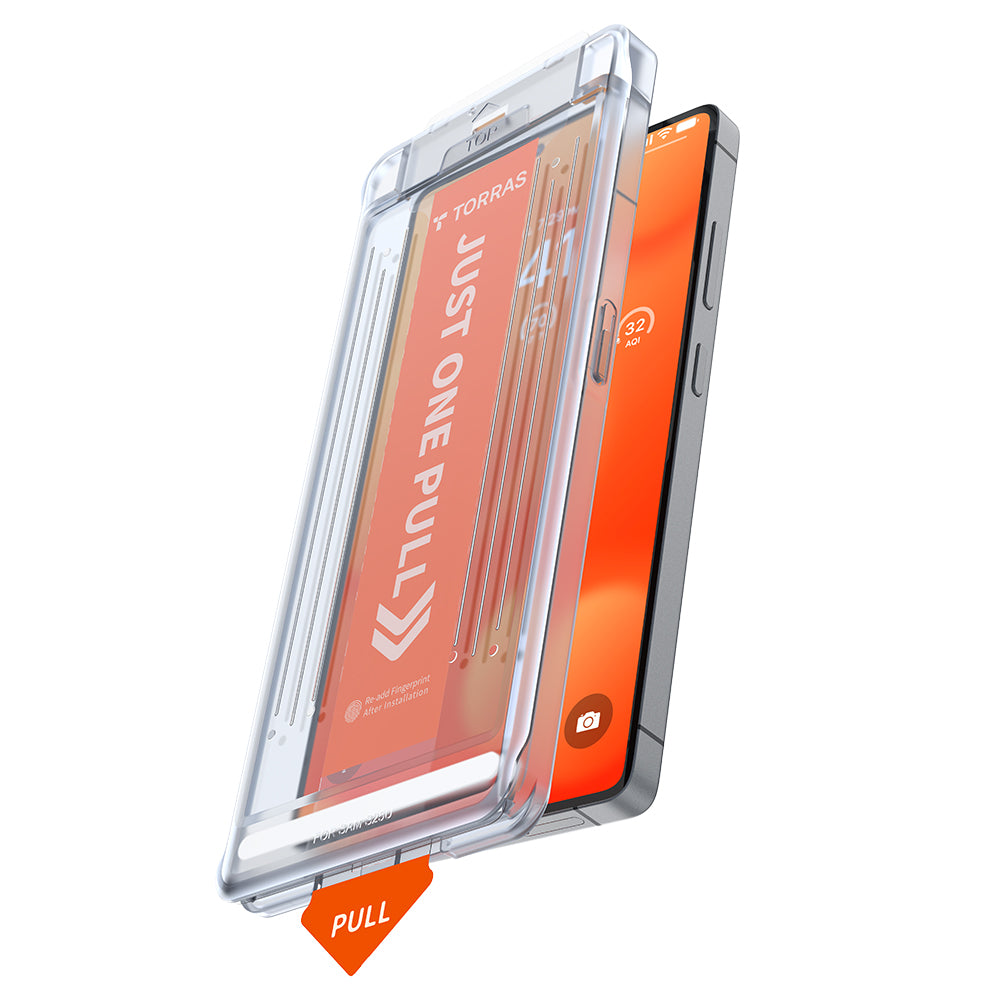 Pellicola protettiva per schermo Torras GlassGo Install Master per Samsung Galaxy S25 Ultra S938, Vetro temperato, Full Glue