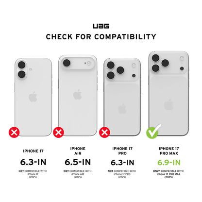 Pellicola Protettiva Schermo Urban Armor Gear Shield per Apple iPhone 17 Pro Max, Vetro Temperato, Full Glue, Nera