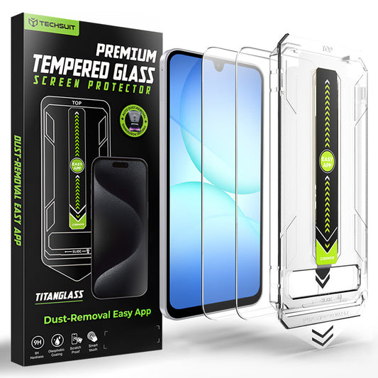 Pellicola protettiva per schermo Techsuit TitanGlass CrystalHD per Samsung Galaxy A17 5G / A16 5G A166 / A16 4G A165, Vetro Temperato, Set da 2 pezzi