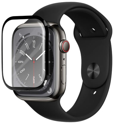 Bestsuit Custodia protettiva per Apple Watch SE serie 40 mm, vetro flessibile, nero 