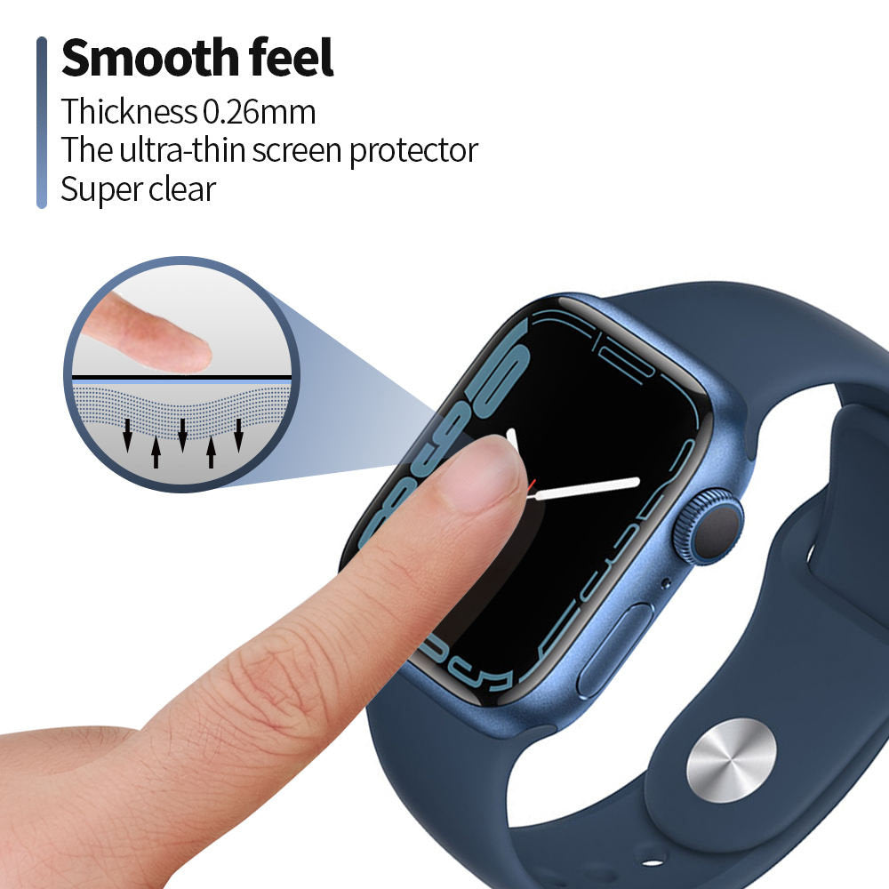 Pellicola Protettiva Blueo High Molecule per Apple Watch 40mm Series, Vetro Temperato, Nero