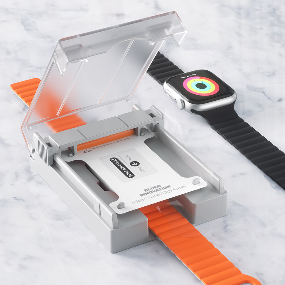 Pellicola Protettiva Blueo High Molecule per Apple Watch 40mm Series, Vetro Temperato, Nero