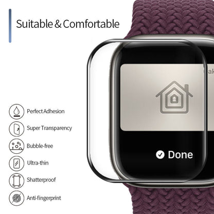 Pellicola Protettiva Blueo High Molecule per Apple Watch 44mm Series, Vetro Temperato, Nero