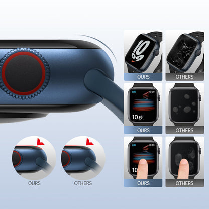 Pellicola Protettiva Blueo High Molecule per Apple Watch 44mm Series, Vetro Temperato, Nero