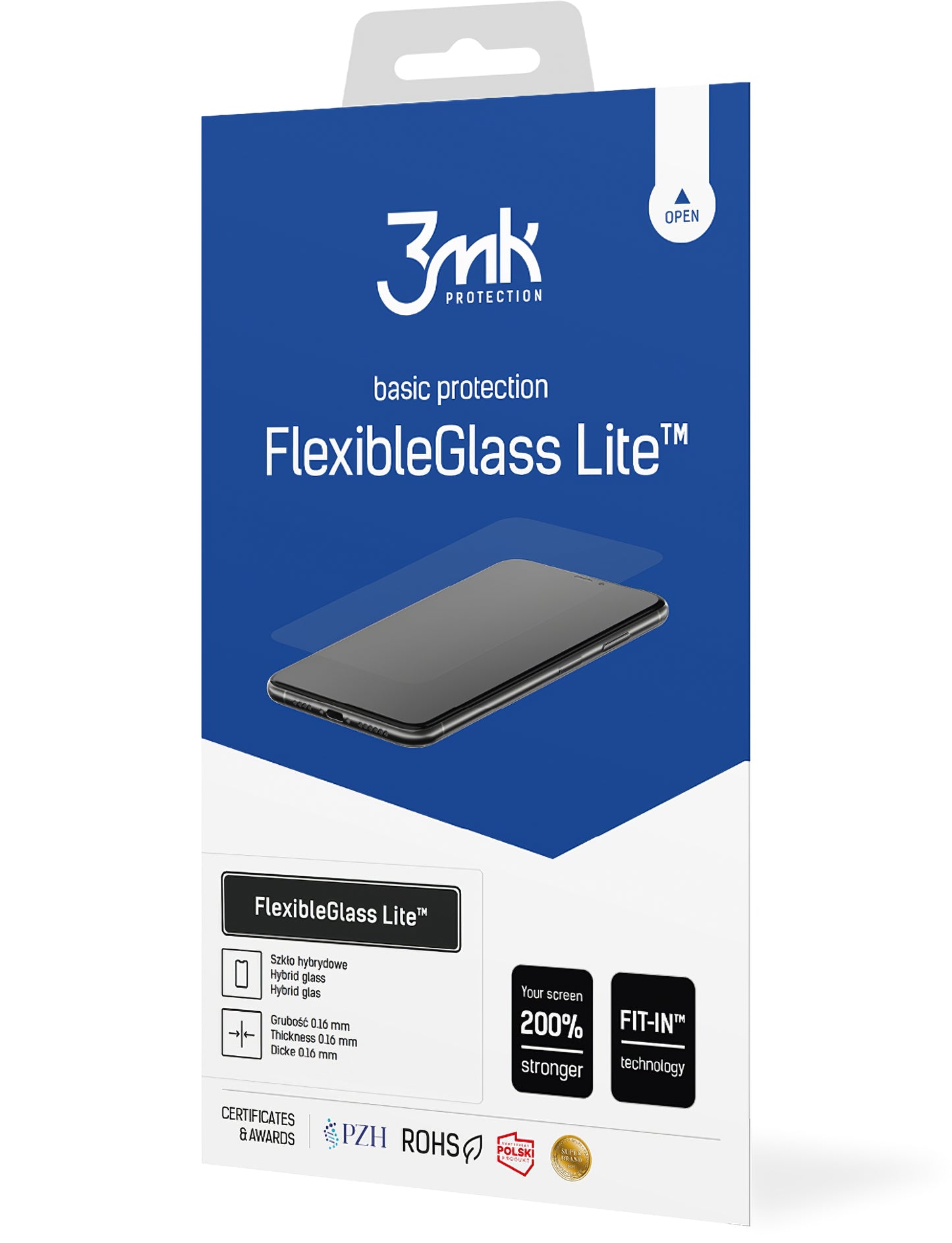 Pellicola protettiva 3MK FlexibleGlass Lite per Apple iPhone 13 Pro / 13, vetro flessibile, colla totale