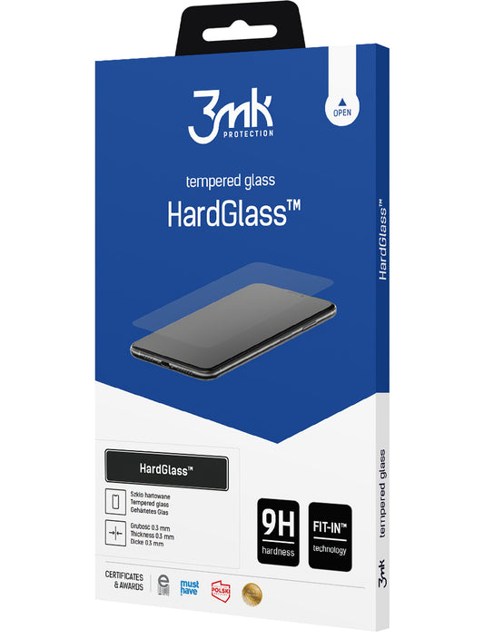 3MK HardGlass Screen Protector per Apple iPhone 14 Plus / 13 Pro Max, vetro duro, colla completa