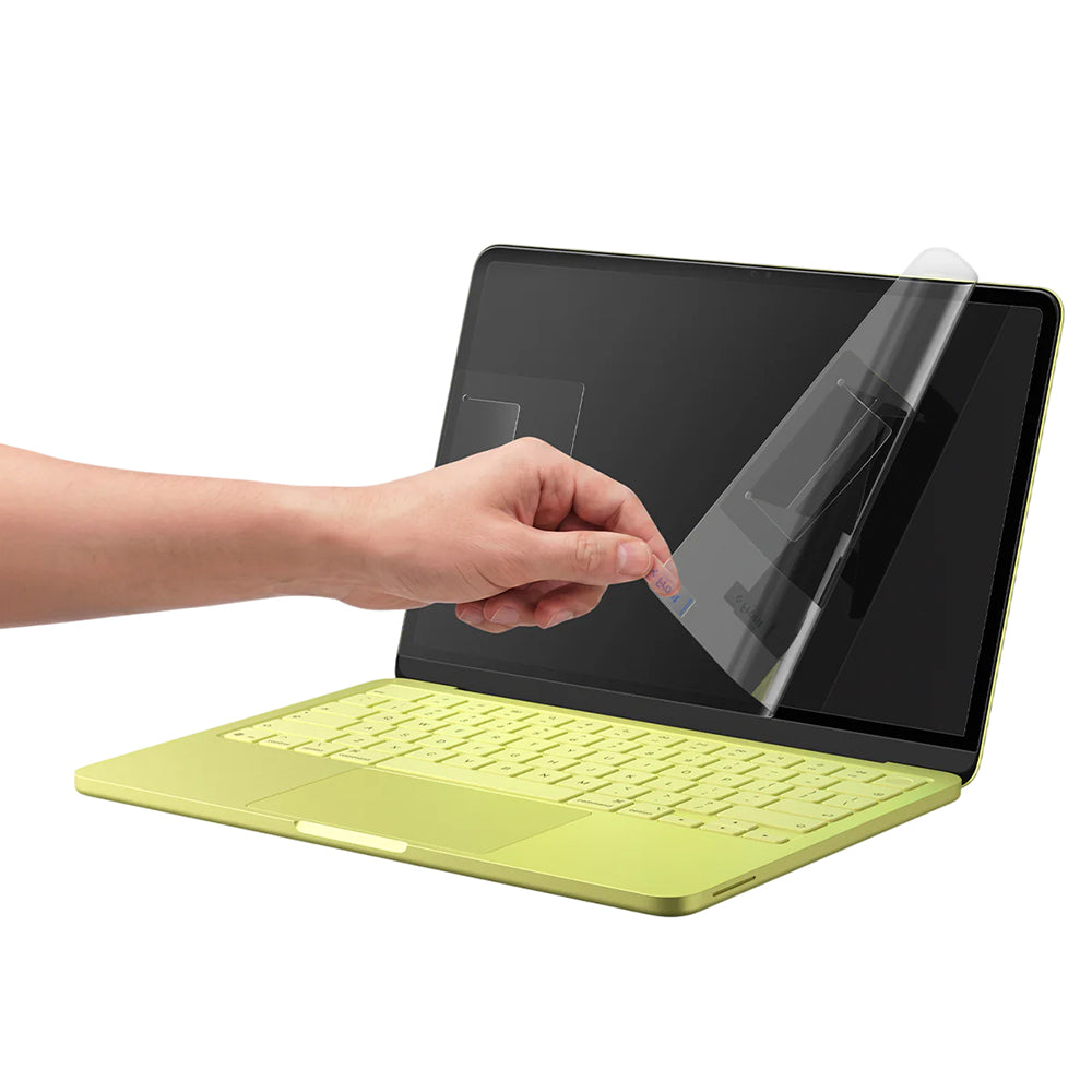Pellicola Protettiva Schermo Spigen GlastR Slim per Apple MacBook Neo 13 pollici, Vetro Temperato, Nero AGL11669