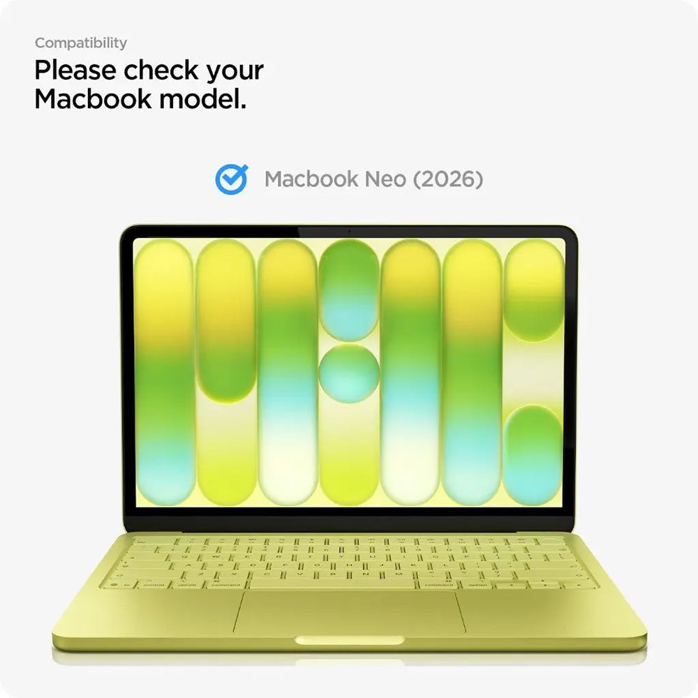 Pellicola Protettiva Schermo Spigen GlastR Slim per Apple MacBook Neo 13 pollici, Vetro Temperato, Nero AGL11669