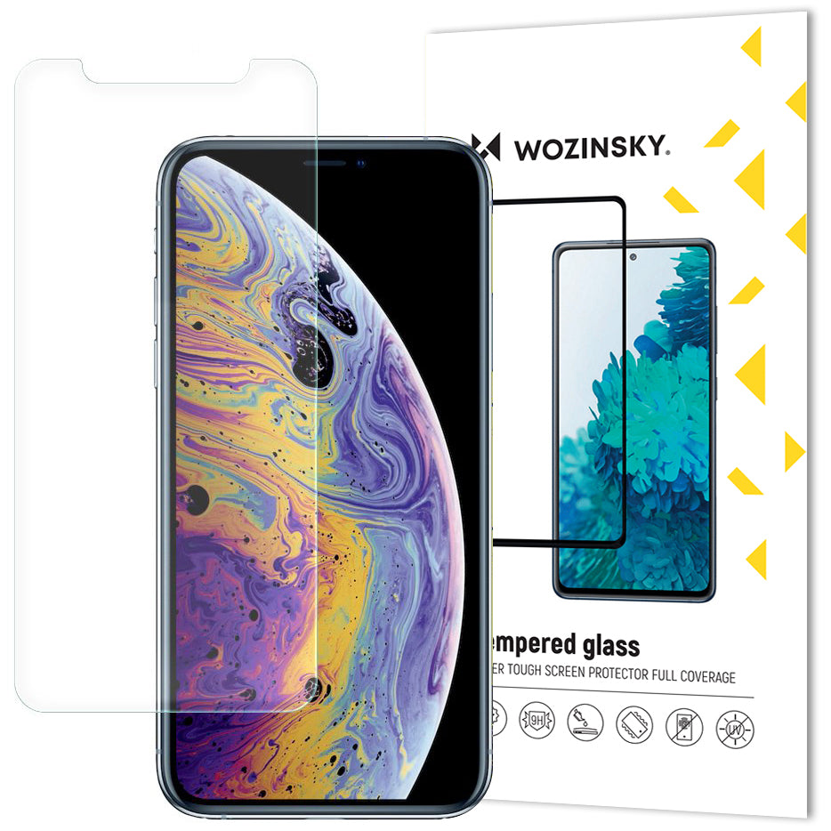 WZK Pellicola protettiva per Apple iPhone 11 Pro / XS / X, vetro, colla completa